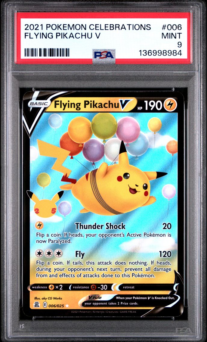 2021 #006 Flying Pikachu V PSA 9 Celebrations