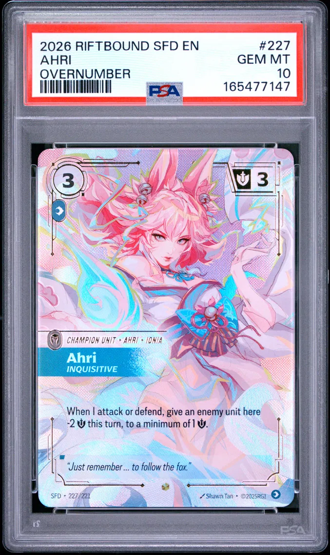 2026 #227 Ahri - Inquisitive PSA 10 Riftbound: League of Legends Sfd-Spiritforged