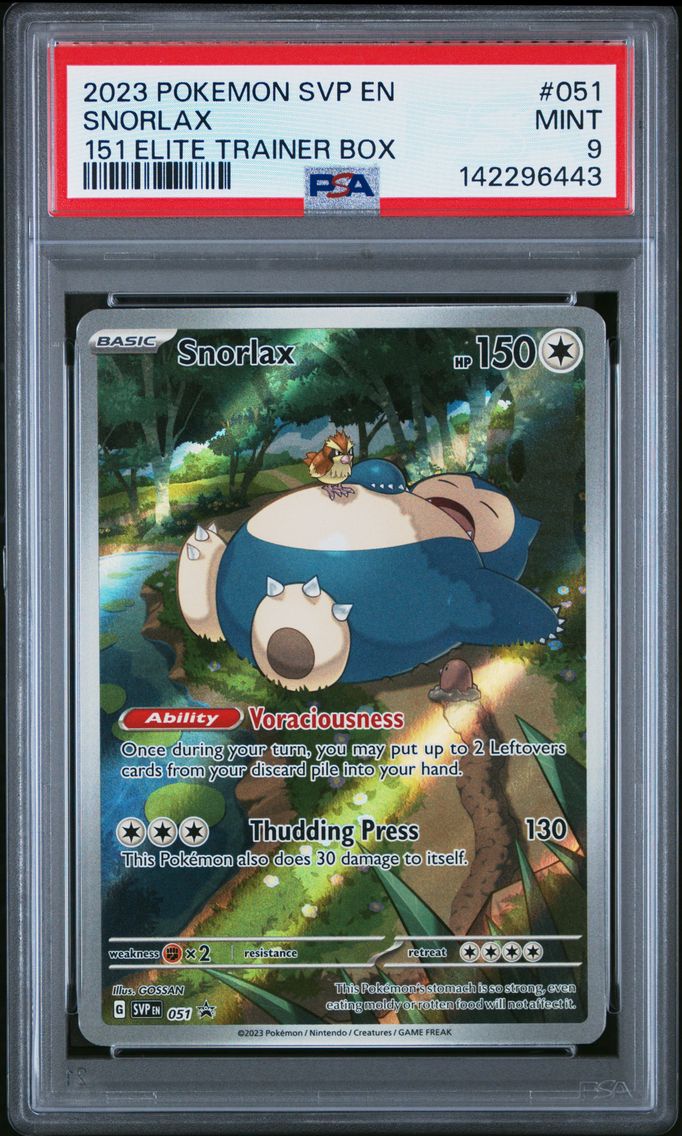 2023 #051 Snorlax PSA 9 Svp EN-S