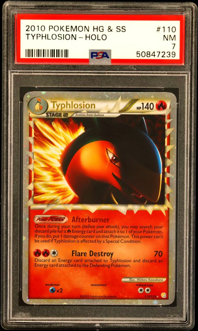 2010 #110 Typhlosion-Holo PSA 7 Heartgold & Soulsilver
