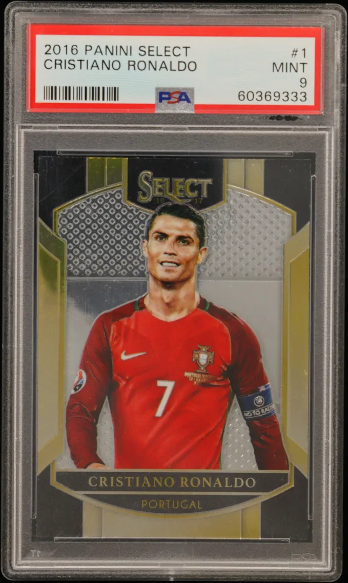 2016 #1 Cristiano Ronaldo PSA 9 Panini Select