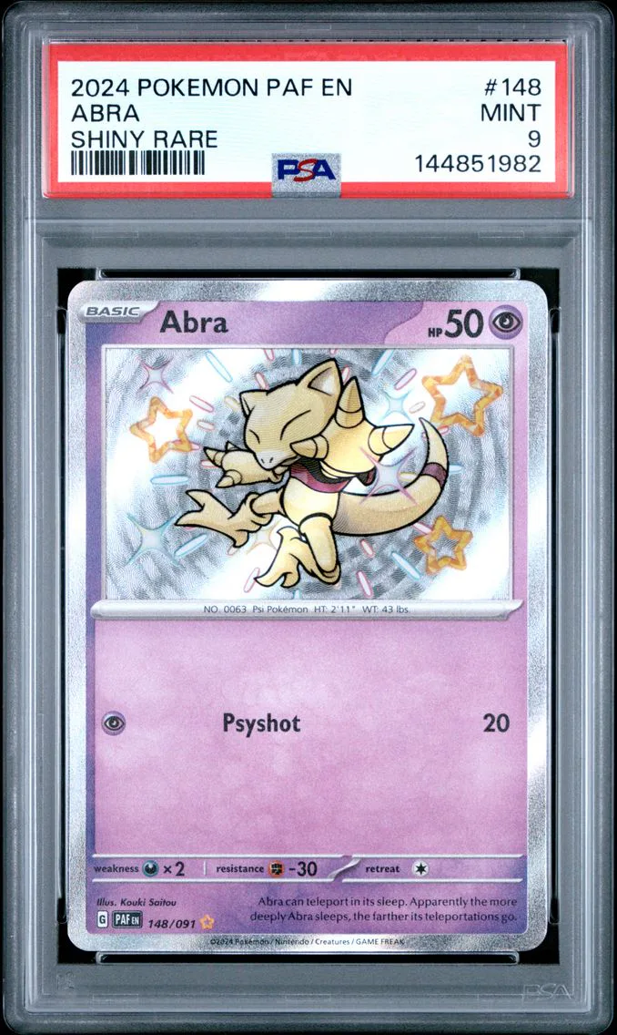 2024 #148 Abra PSA 9 Paf EN-Paldean Fates
