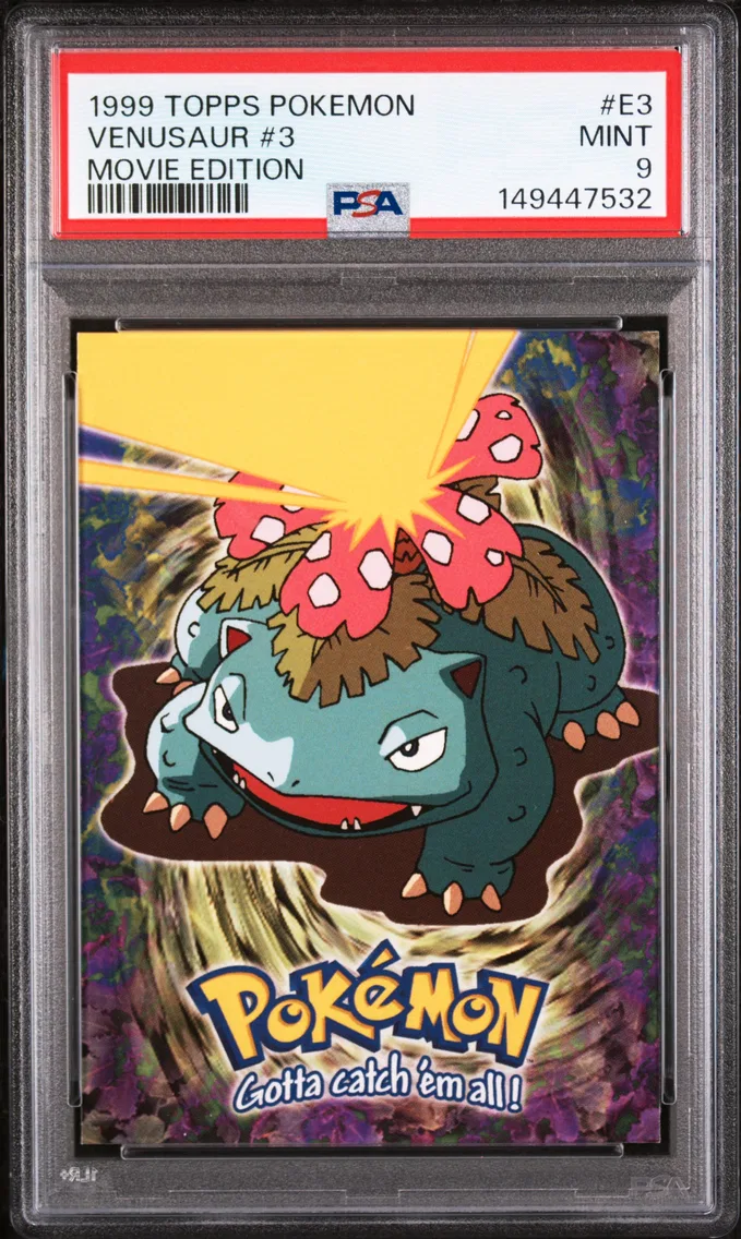 1999 #E3 Venusaur #3 PSA 9 Topps  the Movie Edt