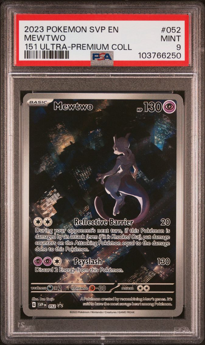 2023 #052 Mewtwo PSA 9 Svp EN-SV Black Star Promo