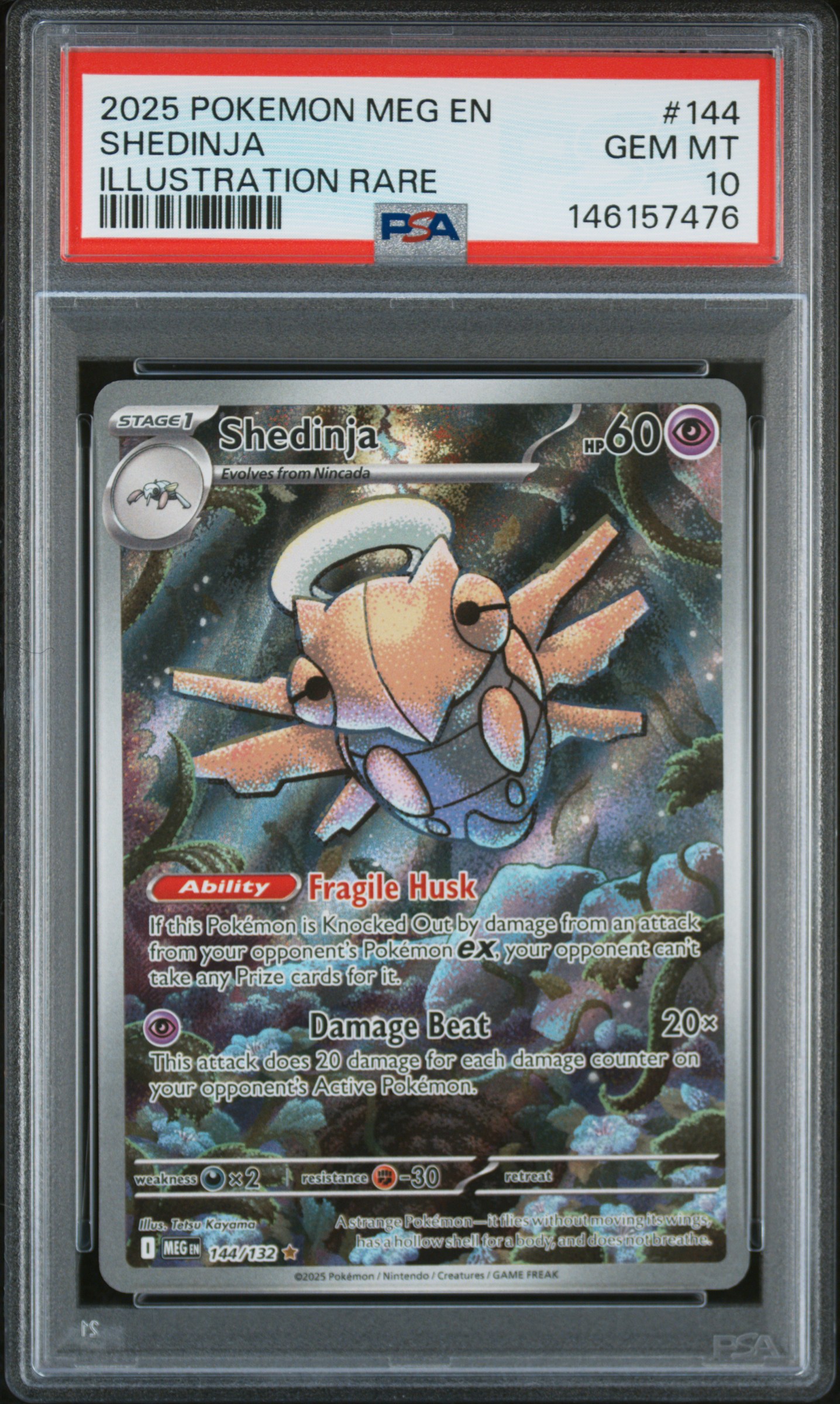 2025 #144 Shedinja PSA 10 Meg En-Mega Evolution
