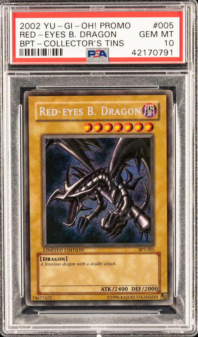 RED-EYES B. DRAGON BPT-005 BPT-COLLECTOR'S TINS 2002 PSA 10