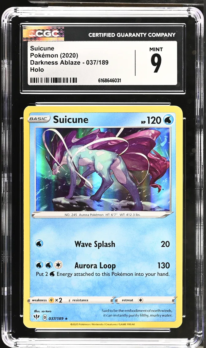 2020 #037 Suicune CGC 9 Darkness Ablaze - English
