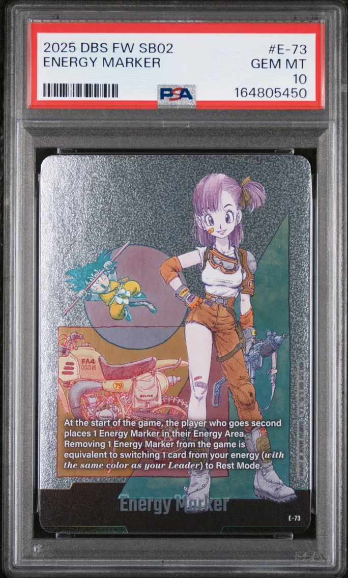 2025 #E-73 Energy Marker PSA 10 Dragon Ball Super Card Game Fusion World Manga Booster 02