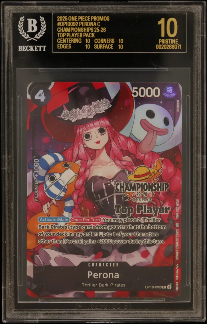 2025 #OP10092 Perona C/(Championships 25-26 Top Player Pack) BGS 10 One Piece Card Game Promos