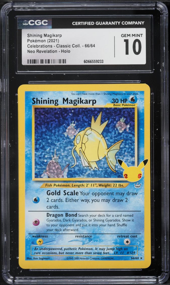 2021 #66 Shining Magikarp-Holo CGC 10 Celebrations Classic Collection Pokemon