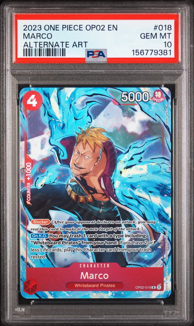 2023 #018 Marco PSA 10 One Piece OP02-Paramount War