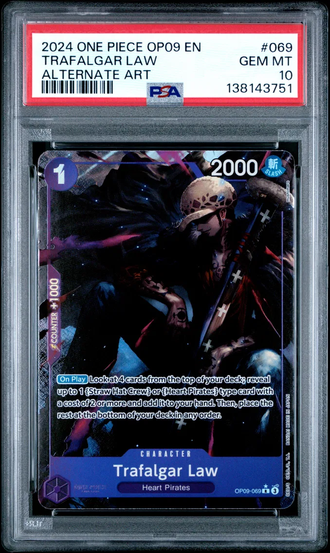 2024 #069 Trafalgar Law PSA 10 One Piece OP09-Emperors in the New World