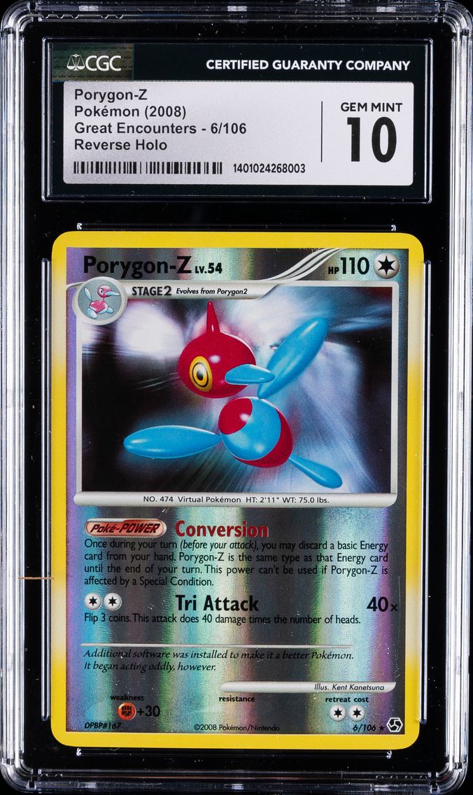 2008 #6 Porygon-Z CGC 10 Gem Min