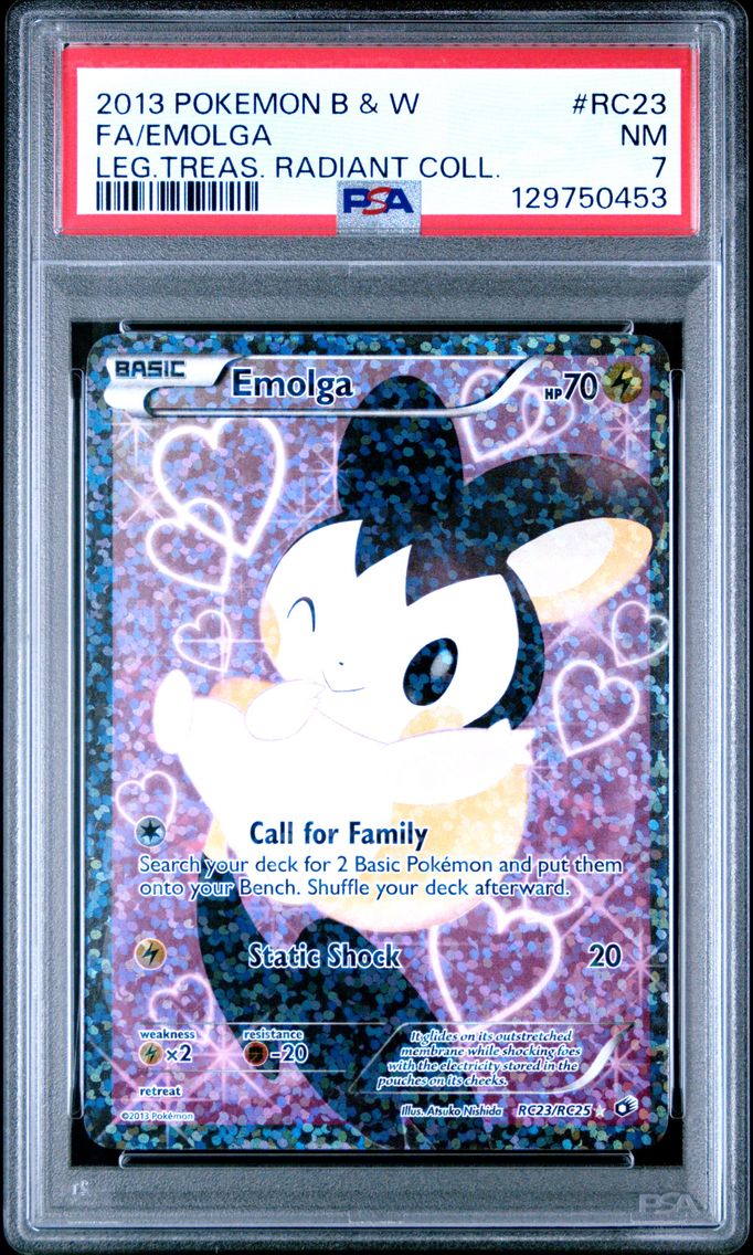 2013 #RC23 Full Art/Emolga PSA 7 Black & White Legendary Treasures Radiant Collection Pokemon