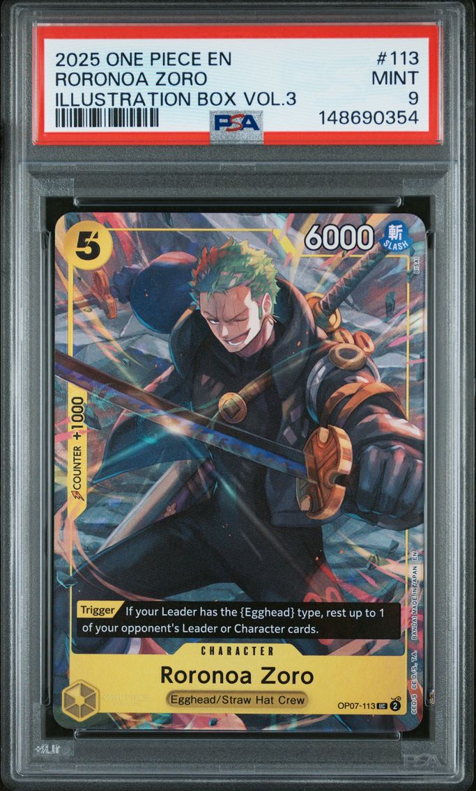 2025 #113 Roronoa Zoro PSA 9 One Piece Promos