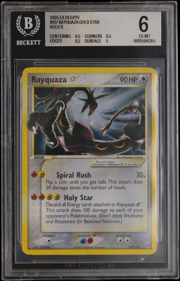 2005 #107 Rayquaza Gold Star HOL