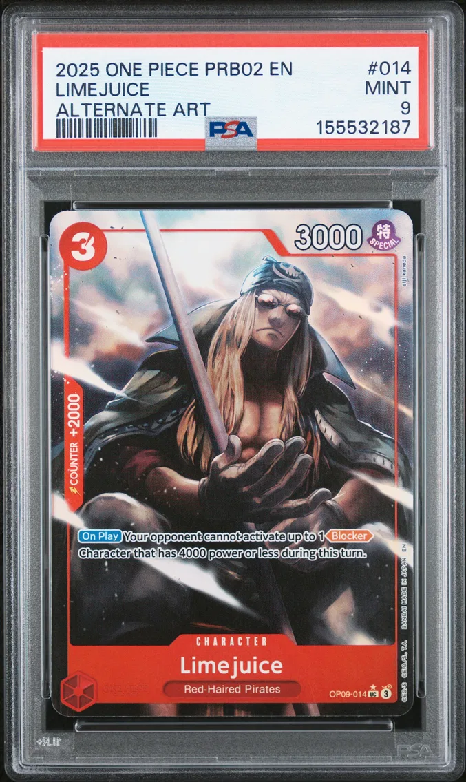 2025 #014 Limejuice PSA 9 One Piece PRB02-Premium Booster -One Piece Card the Best- Vol.2