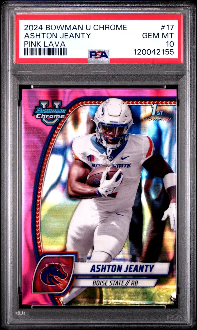 2024 #17 Ashton Jeanty PSA 10 Bowman University Chrome