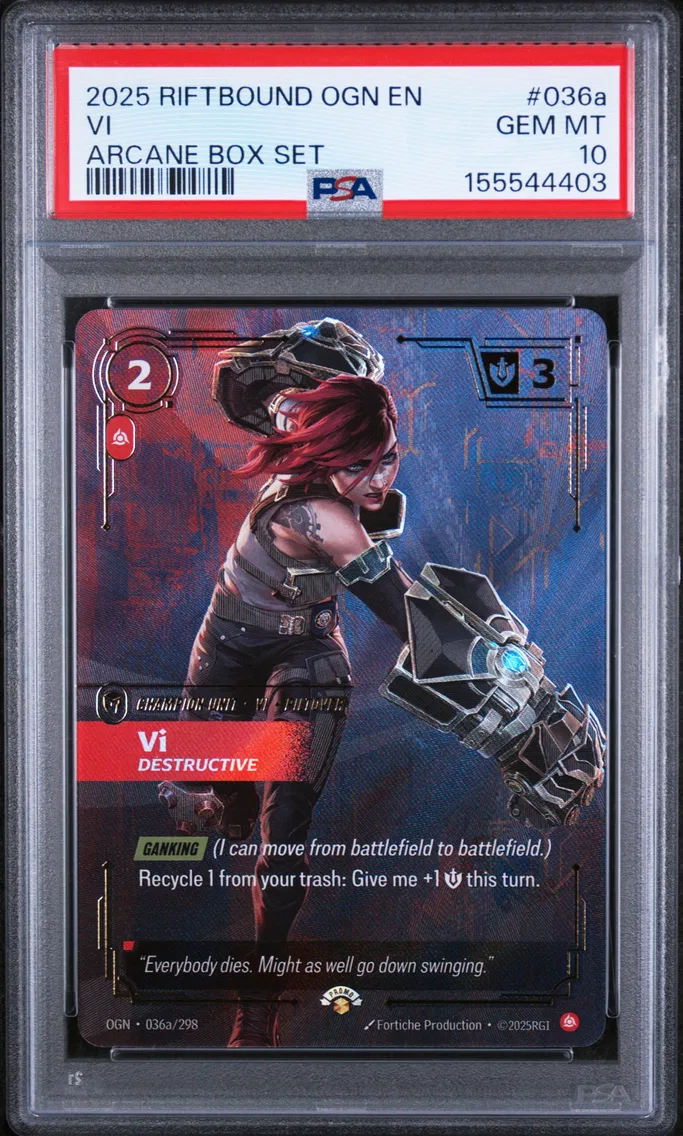 2025 #036a VI - Destructive PSA 10 Riftbound: League of Legends Ogn-Origins