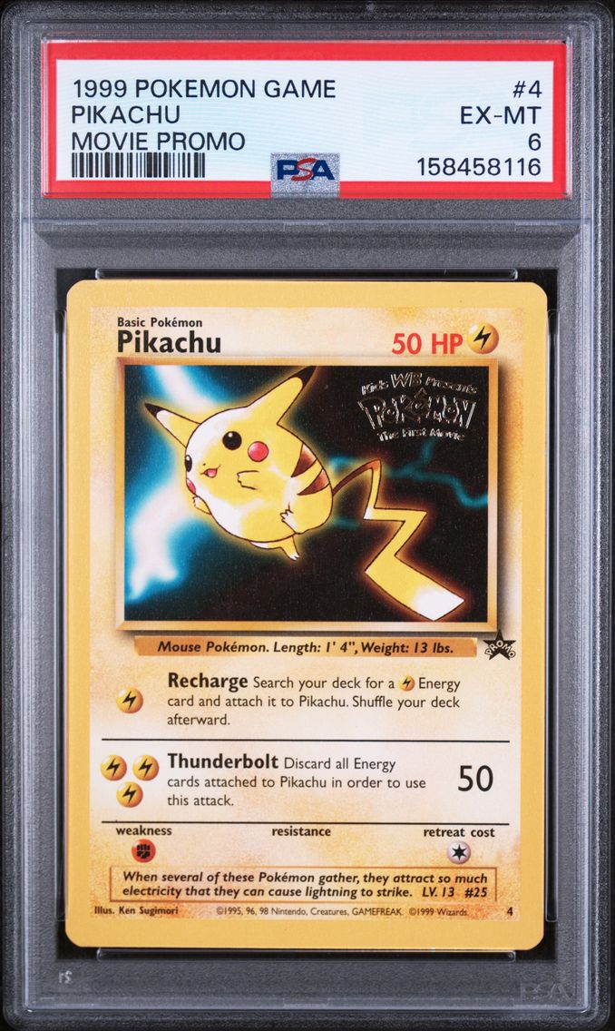 1999 #4 Pikachu PSA 6 Game Movie