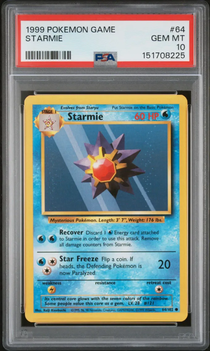 1999 #64 Starmie PSA 10 Game