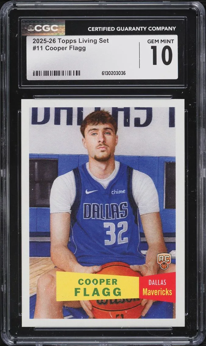 2025 Topps Living Set Cooper Flagg ROOKIE #11 CGC 10 GEM MINT