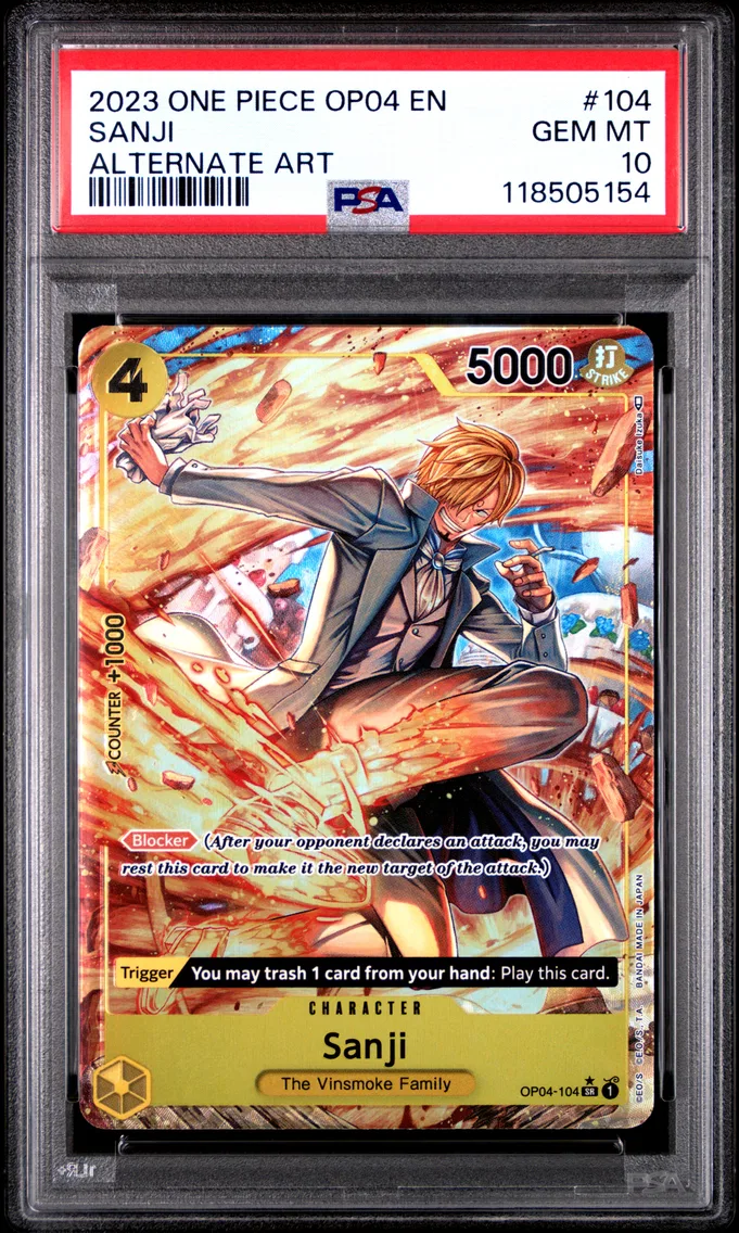 2023 #104 Sanji PSA 10 One Piece OP04-Kingdoms of Intrigue