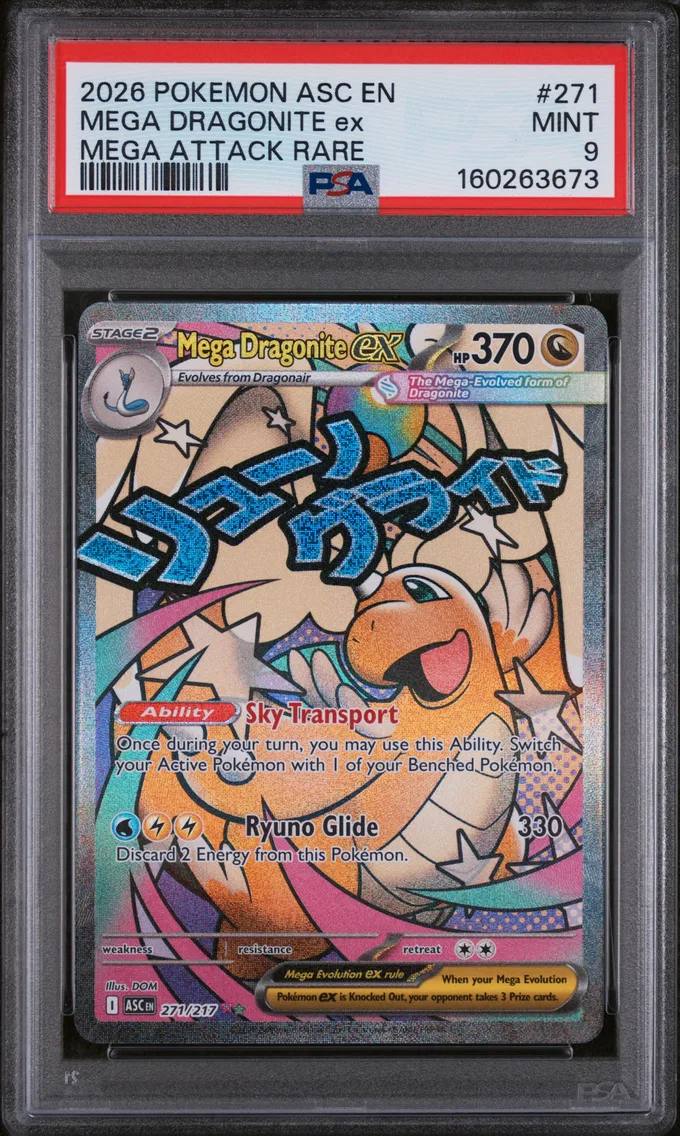 2026 #271 Mega Dragonite EX PSA 9 Asc EN-Ascended Heroes