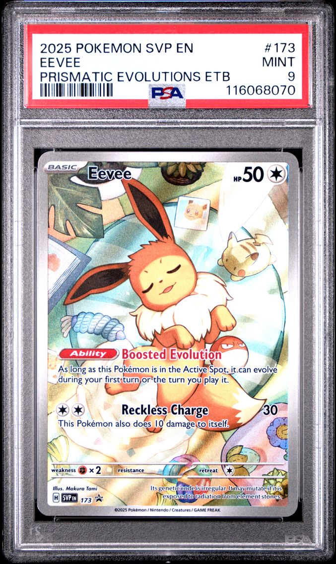 2025 #173 Eevee PSA 9 Svp EN-SV Black Star Promo Pokemon