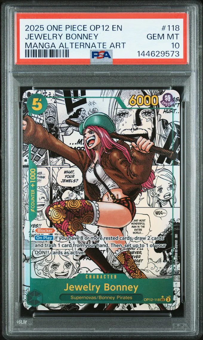 2025 #118 Jewelry Bonney PSA 10 One Piece OP12-Legacy of the Master