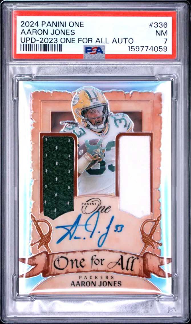2024 #336 Aaron Jones PSA 7 Panini One Update