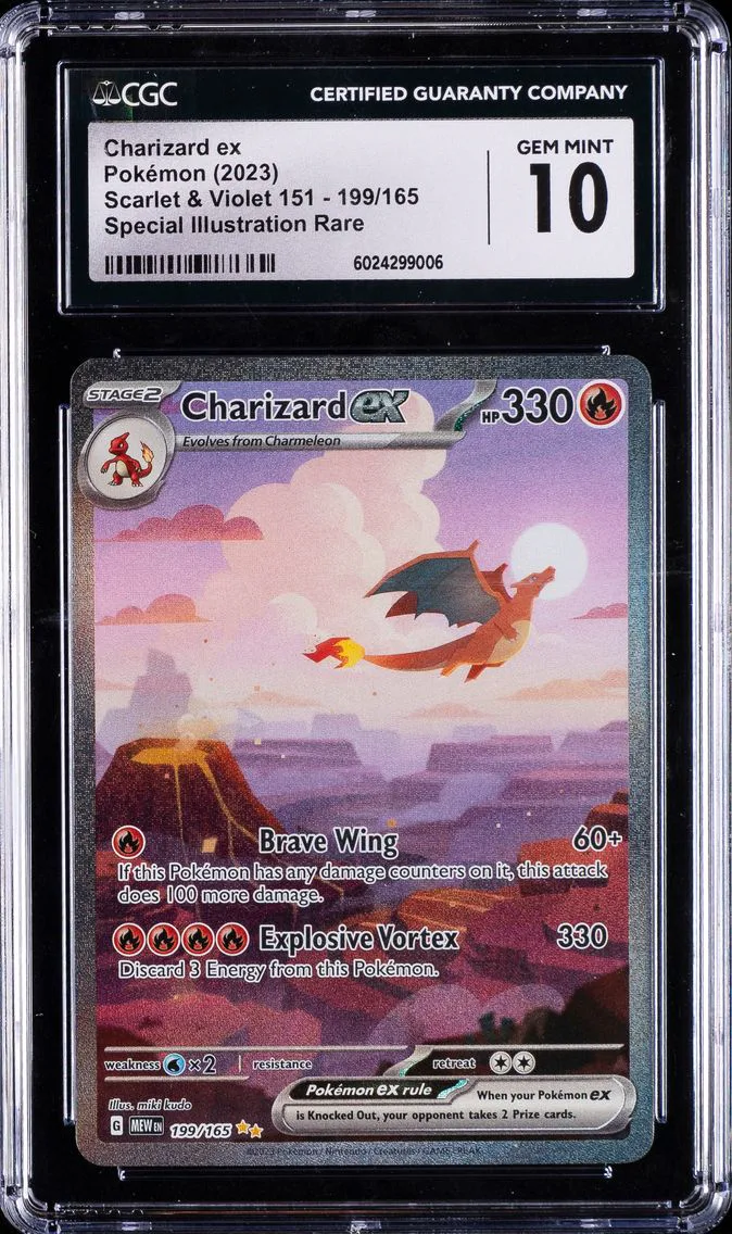 2023 #199 Charizard EX CGC 10 Me