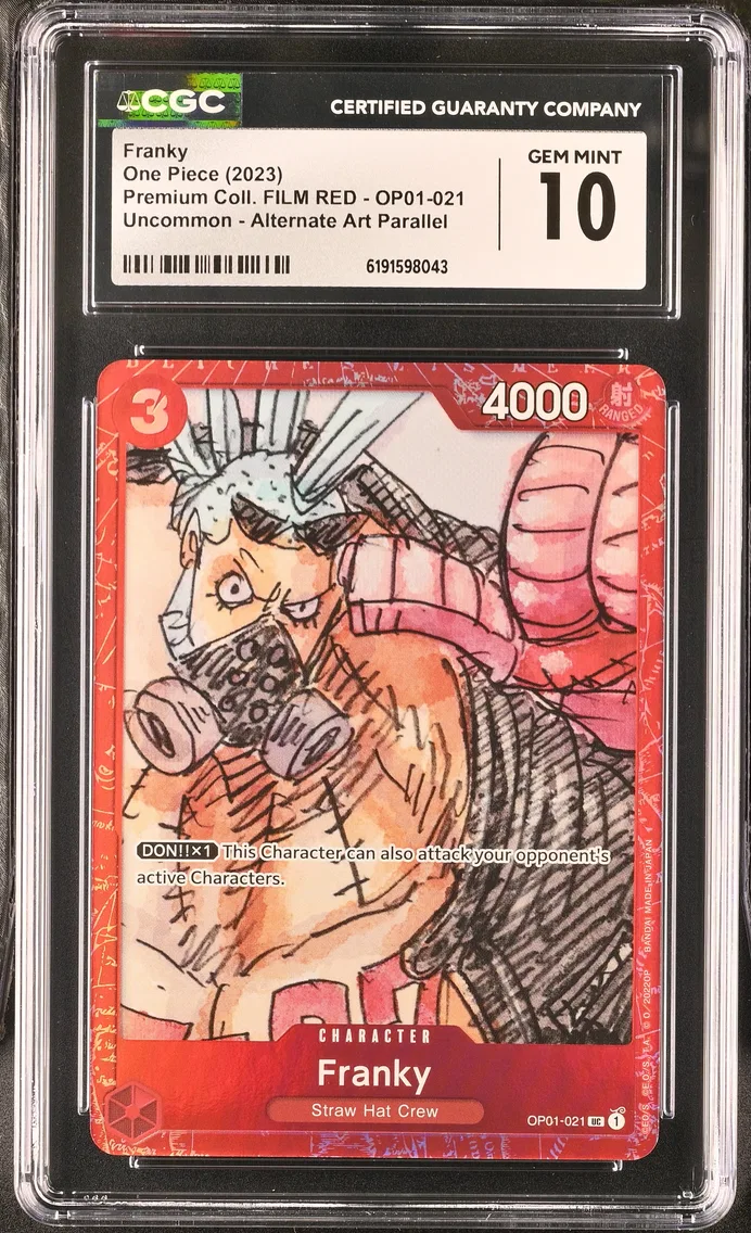 2023 #OP01-021 Franky CGC 10 Premium Collection FILM RED (Foil) - English