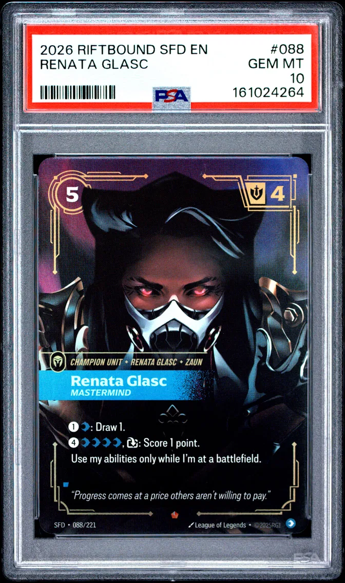 2026 #088 Renata Glasc - Mastermind PSA 10 Riftbound: League of Legends Sfd-Spiritforged
