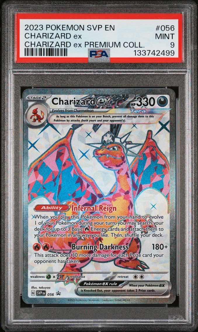 2023 #056 Charizard EX PSA 9 Svp EN-SV Black Star Promo