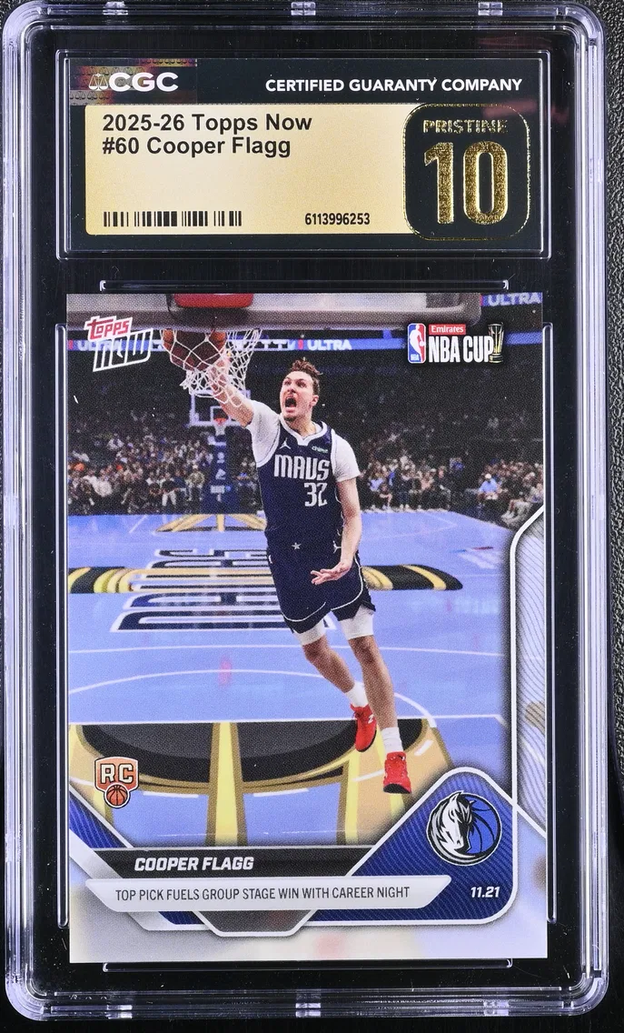 2025 #60 Cooper Flagg CGC 10 Pristine Topps Now