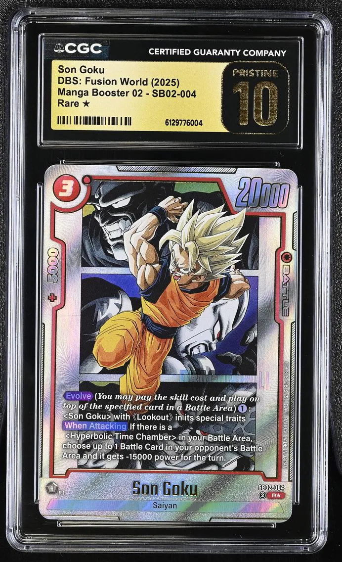2025 #SB02-004 Son Goku CGC 10 Pristine (SB02) Manga Booster 02 - English