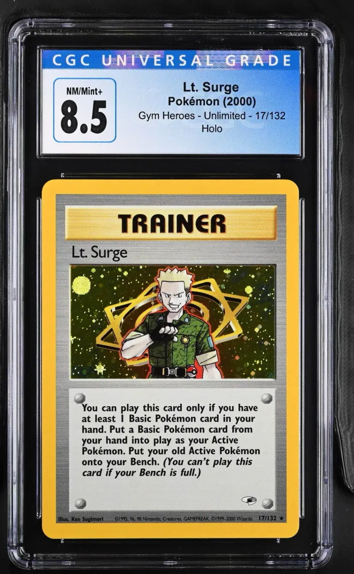 2000 #17 Lt. Surge CGC 8.5 Gym Heroes - Unlimited - English