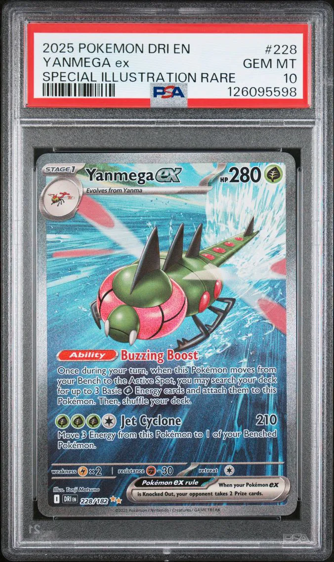 2025 #228 Yanmega EX PSA 10 Dri EN-Destined Rivals