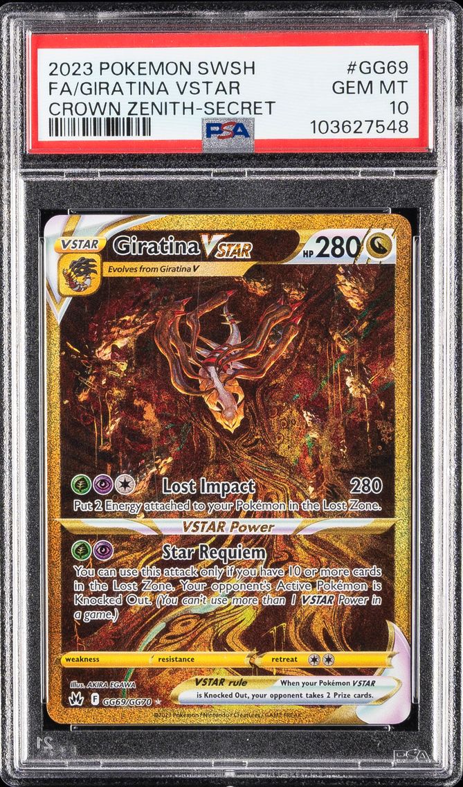 2023 #GG69 Full Art/Giratina Vstar PSA 10 Sword and Shield Crown Zenith Pokemon