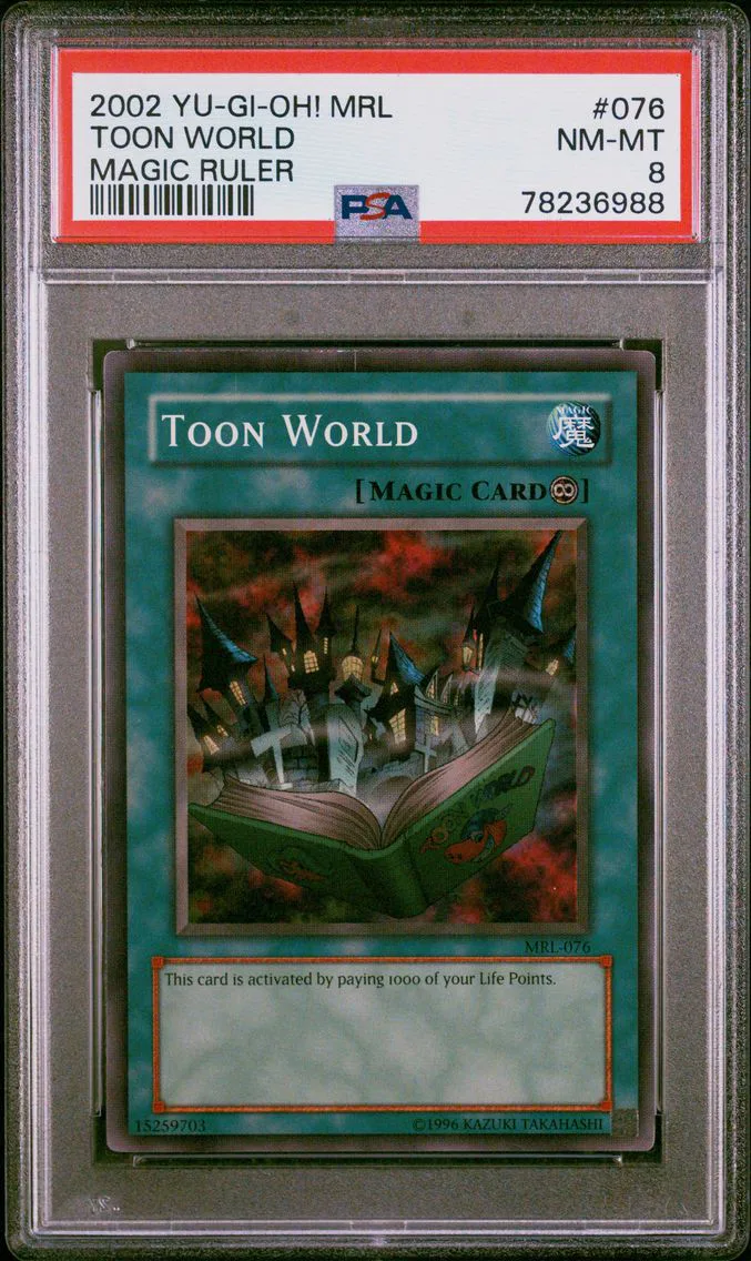 2002 #076 Toon World PSA 8 YU-GI-Oh! Mrl-Magic Ruler