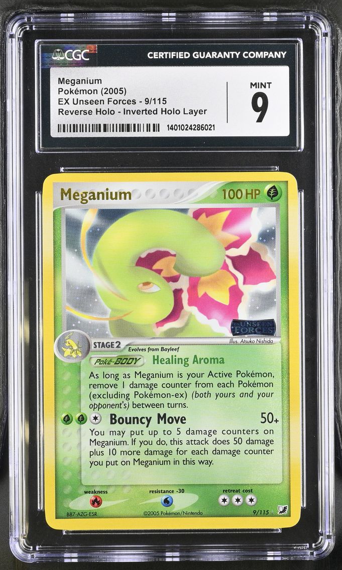 2005 #9 Meganium CGC 9 EX Unseen Forces - English