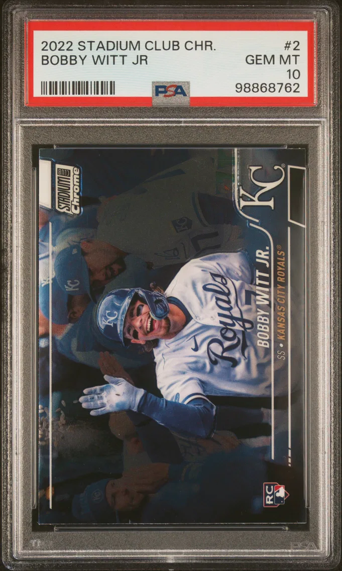 2022 #2 Bobby Witt Jr PSA 10 Topps Stadium Club Chrome