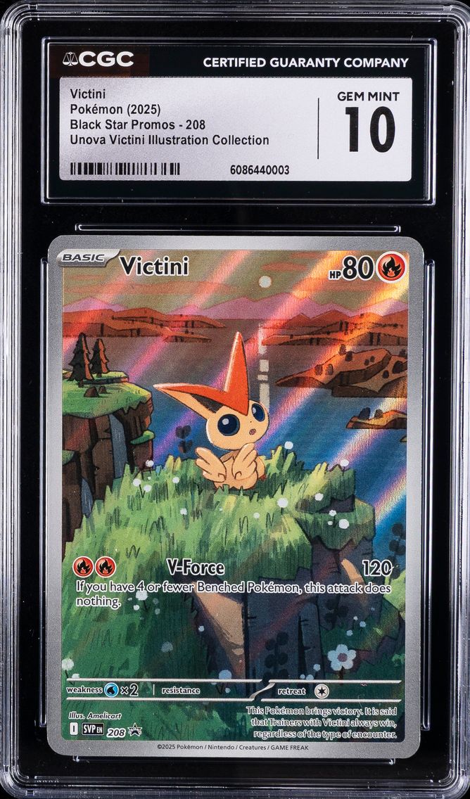 2025 #208 Victini CGC 10 Svp EN-SV Black Star Promo Pokemon