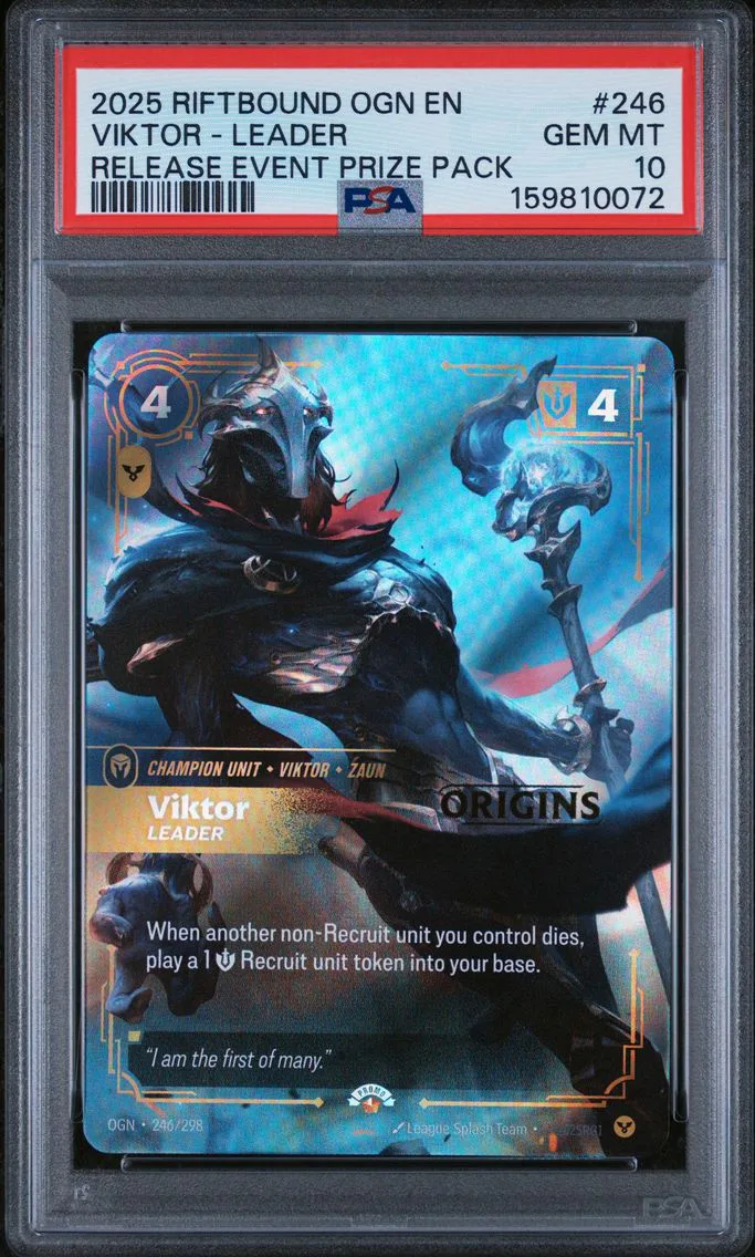 2025 #246 Viktor - Leader PSA 10 Riftbound: League of Legends Ogn-Origins