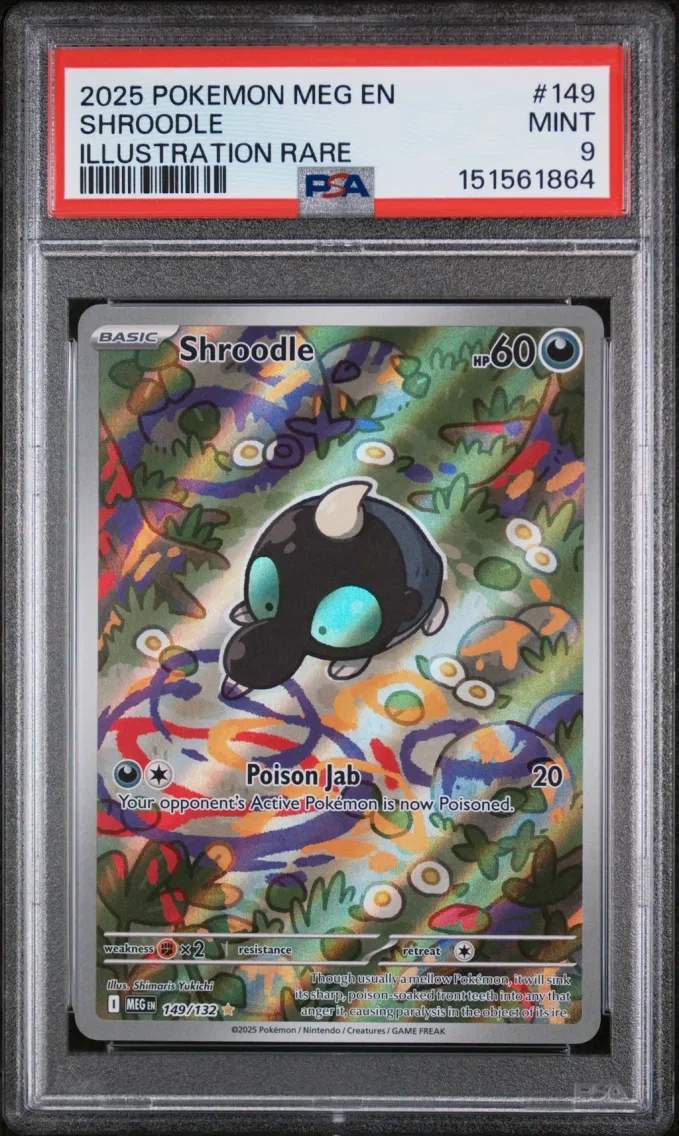 2025 Pokemon Meg EN-Mega Evolution Shroodle Meg EN-Mega Evolution #149 PSA 9