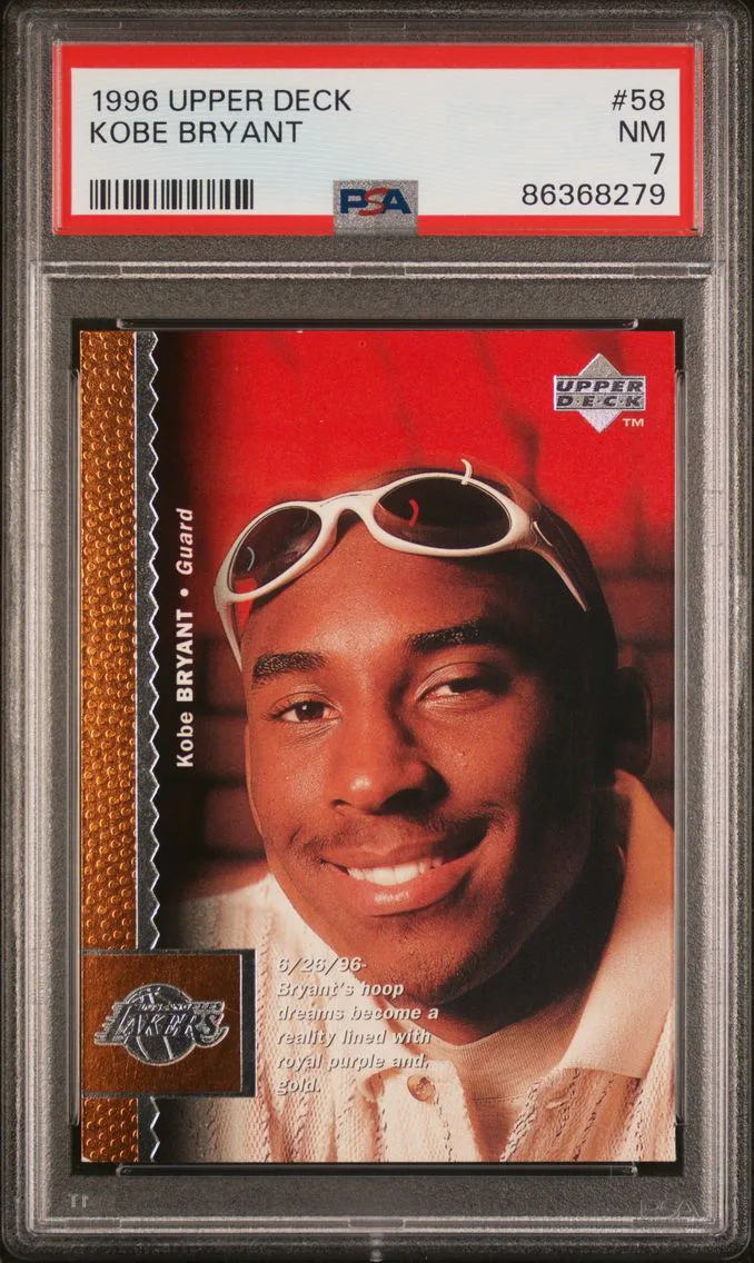 1996 #58 Kobe Bryant PSA 7 Upper Deck