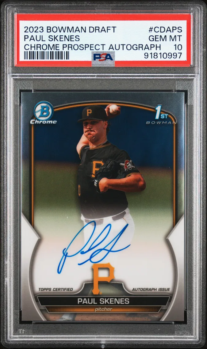 2023 #CDAPS PAUL SKENES PSA 10 Bowman Draft Chrome Prospect Autograph