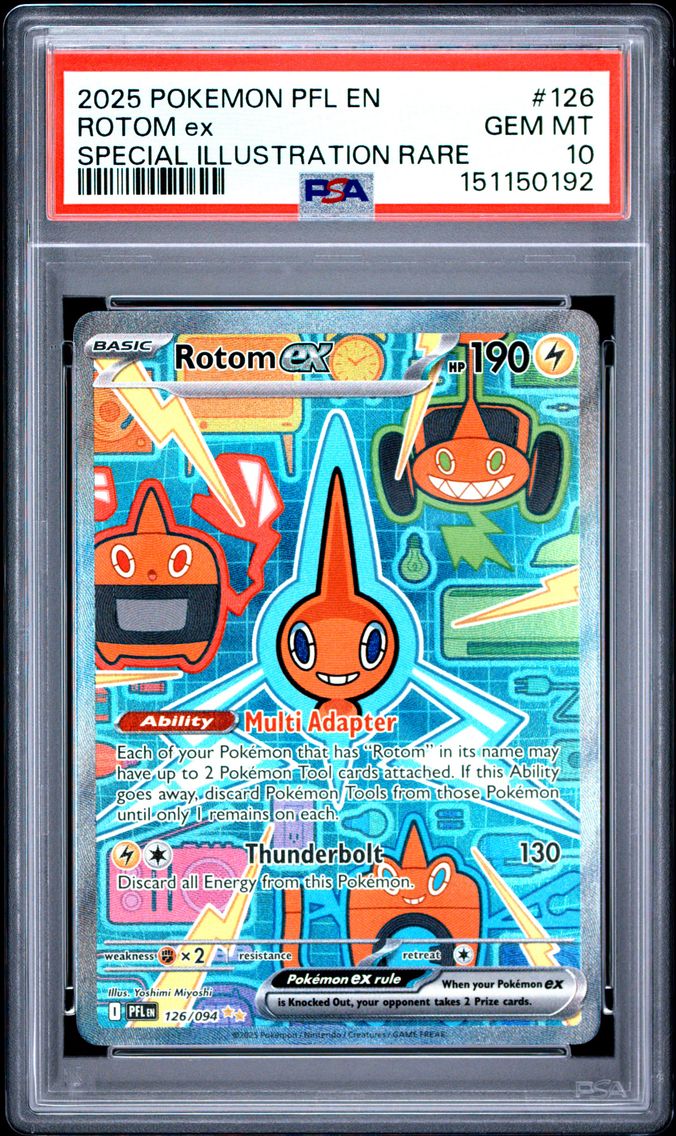 2025 #126 Rotom EX PSA 10 Pfl EN-Phantasmal Flames
