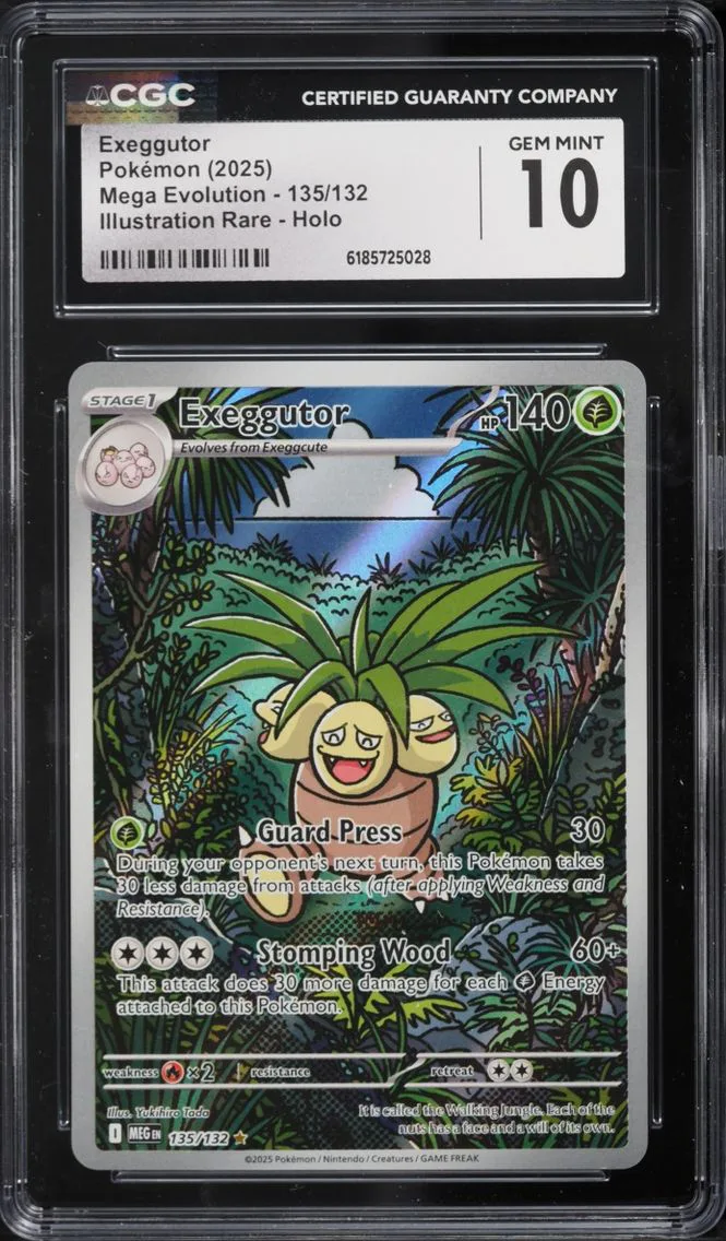 2025 #135 Exeggutor CGC 10 Pokemon Mega Evolution IR